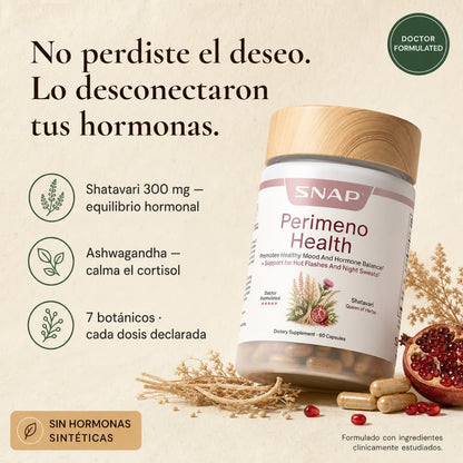 Sin Sintéticos. Sin Dosis Ocultas. Sin Excusas. Aviva Perimeno Health® 60 Cápsulas